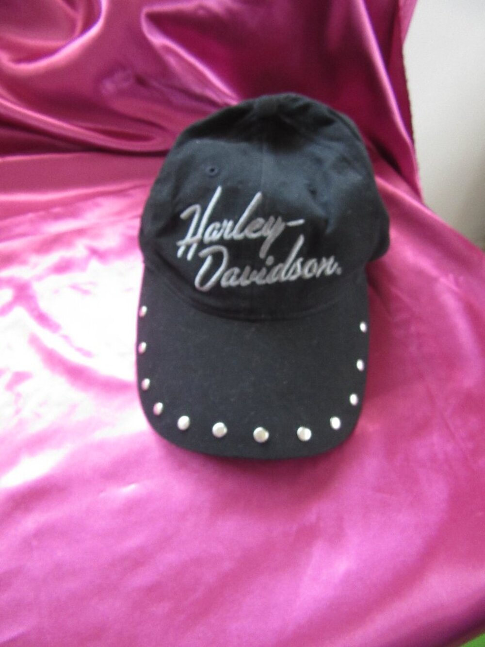 Vintage Harley-Davidson Embroidered Cap with Studs